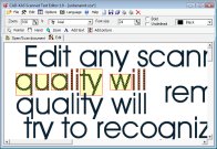 A screenshot of the program Scanned Text Editor 1.0 - without lose